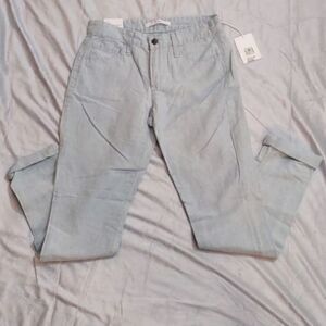 Joe's Jeans Light Blue and White Pinstripe Skinny Jeans Sz W24‎ Slim Fit
